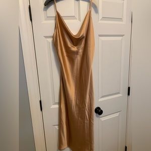 Champagne/Gold satin dress